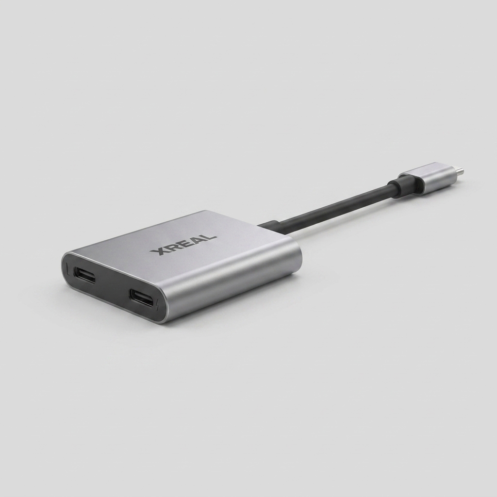 ФОТО 3: продуктове фото хаба на нейтральному фоні, видно два порти USB-C